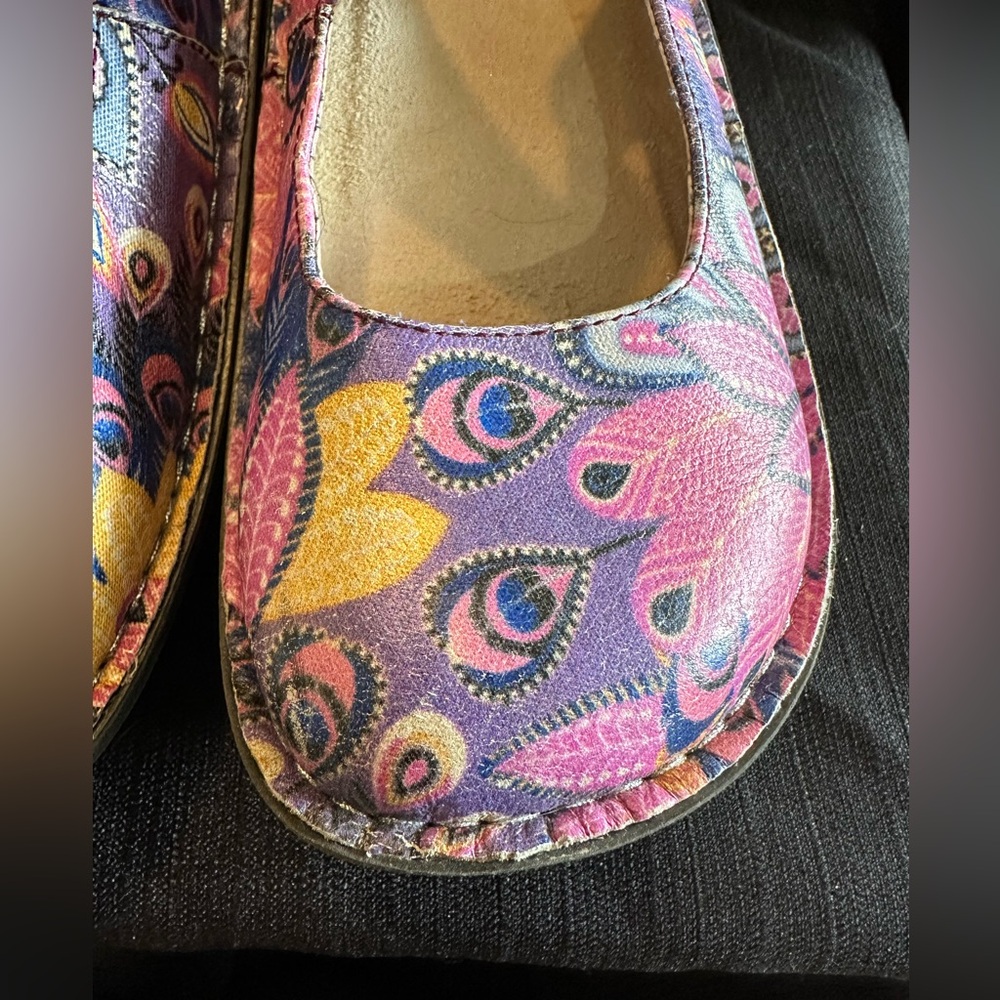 Algeria Paloma Peacock Colorful Mary Jane Shoes 37 us 7-7.5 - Picture 2 of 8
